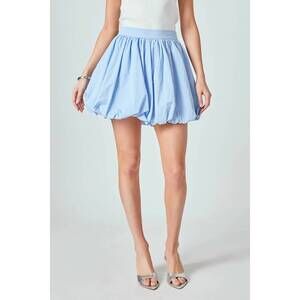NEW ENDLESS ROSE crosby bubble mini skirt in light blue